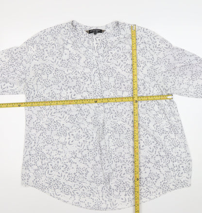Womens UK Size 18 Principles by Ben de Lisi White Tunic Blouse