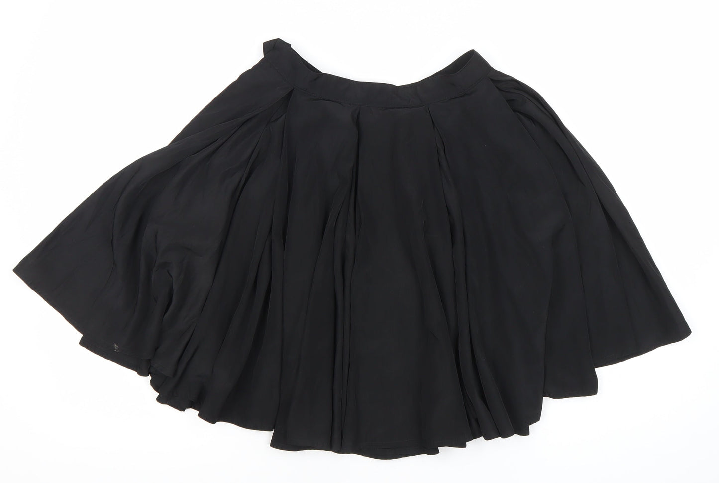 American Apparel Women’s Black Flare Knee Length Skirt Size S Polyester