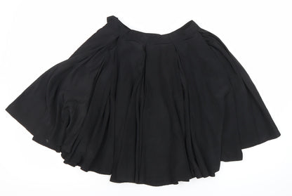 American Apparel Women’s Black Flare Knee Length Skirt Size S Polyester