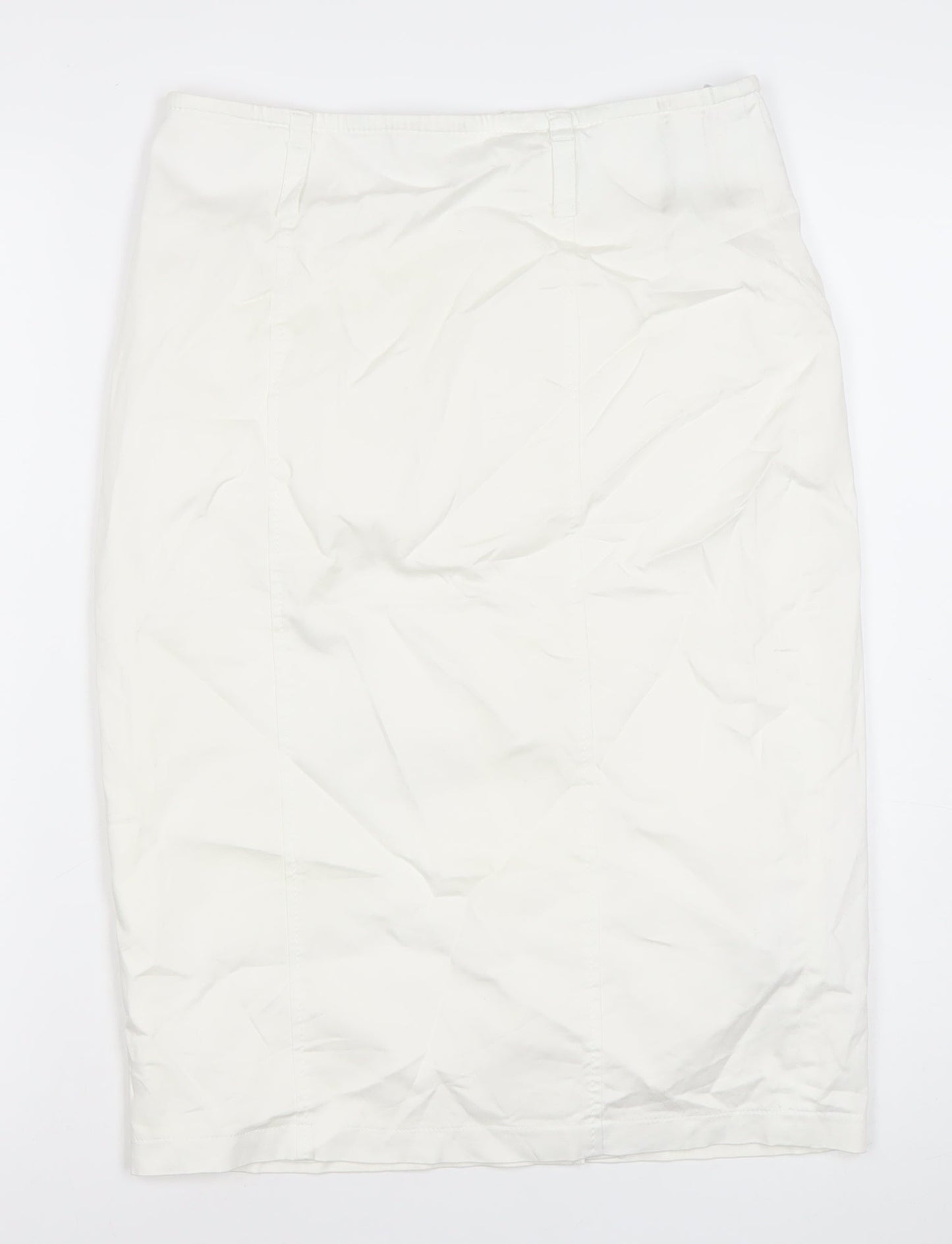 Gerry Weber Women’s White Cotton Stretch Pencil Skirt Size 10