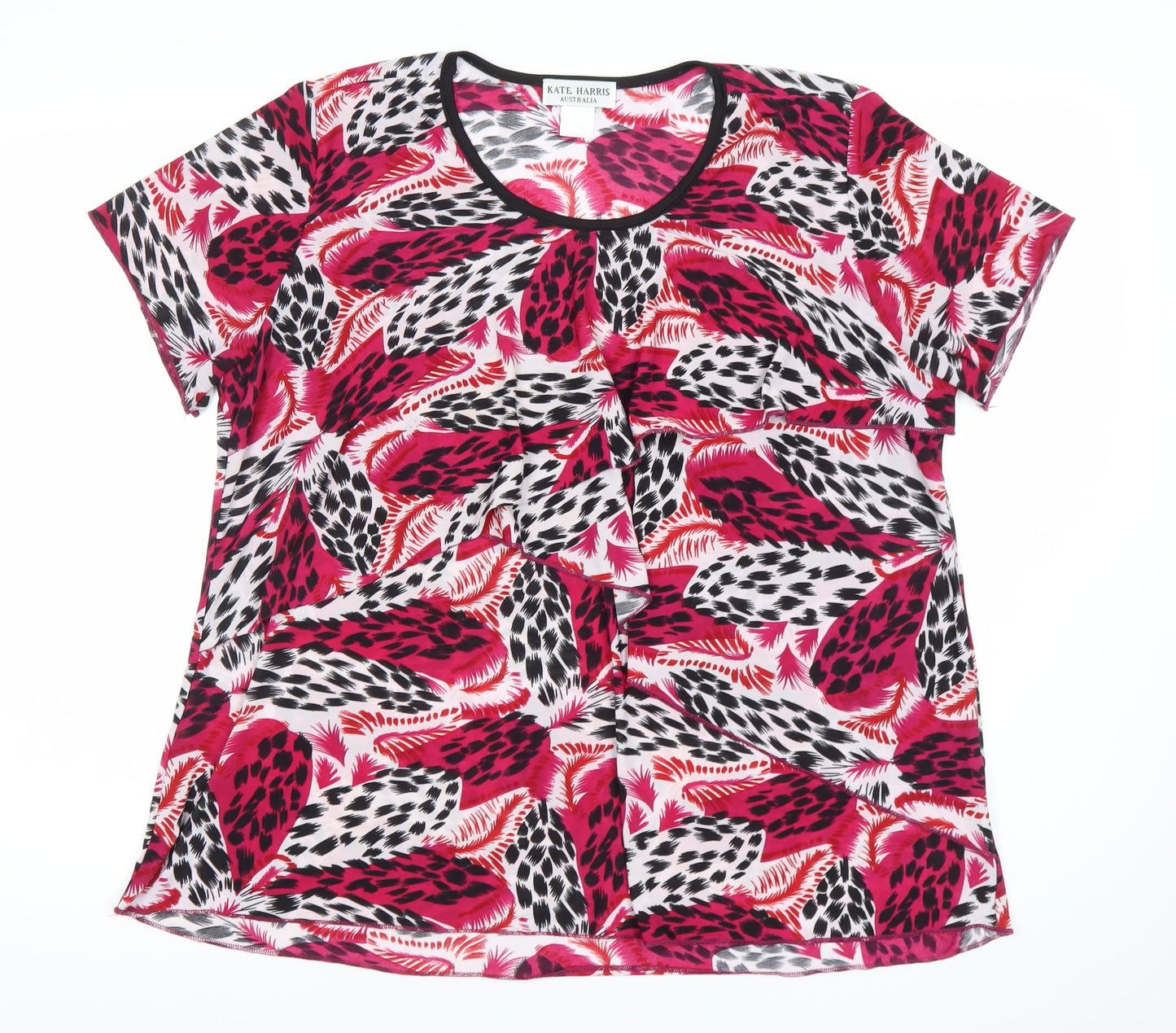 Kate Harris Womens Multicoloured Animal Print T-Shirt Size 18