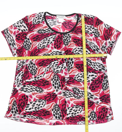Kate Harris Womens Multicoloured Animal Print T-Shirt Size 18