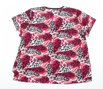 Kate Harris Womens Multicoloured Animal Print T-Shirt Size 18