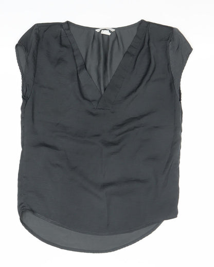Womens UK Size 6 H&M Black Basic Blouse