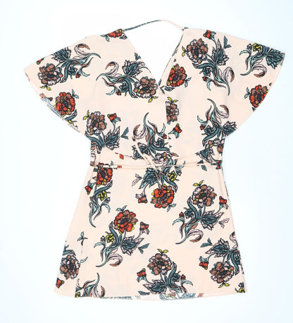 River Island Women’s Multicoloured Floral Mini Bodycon Dress Size 8