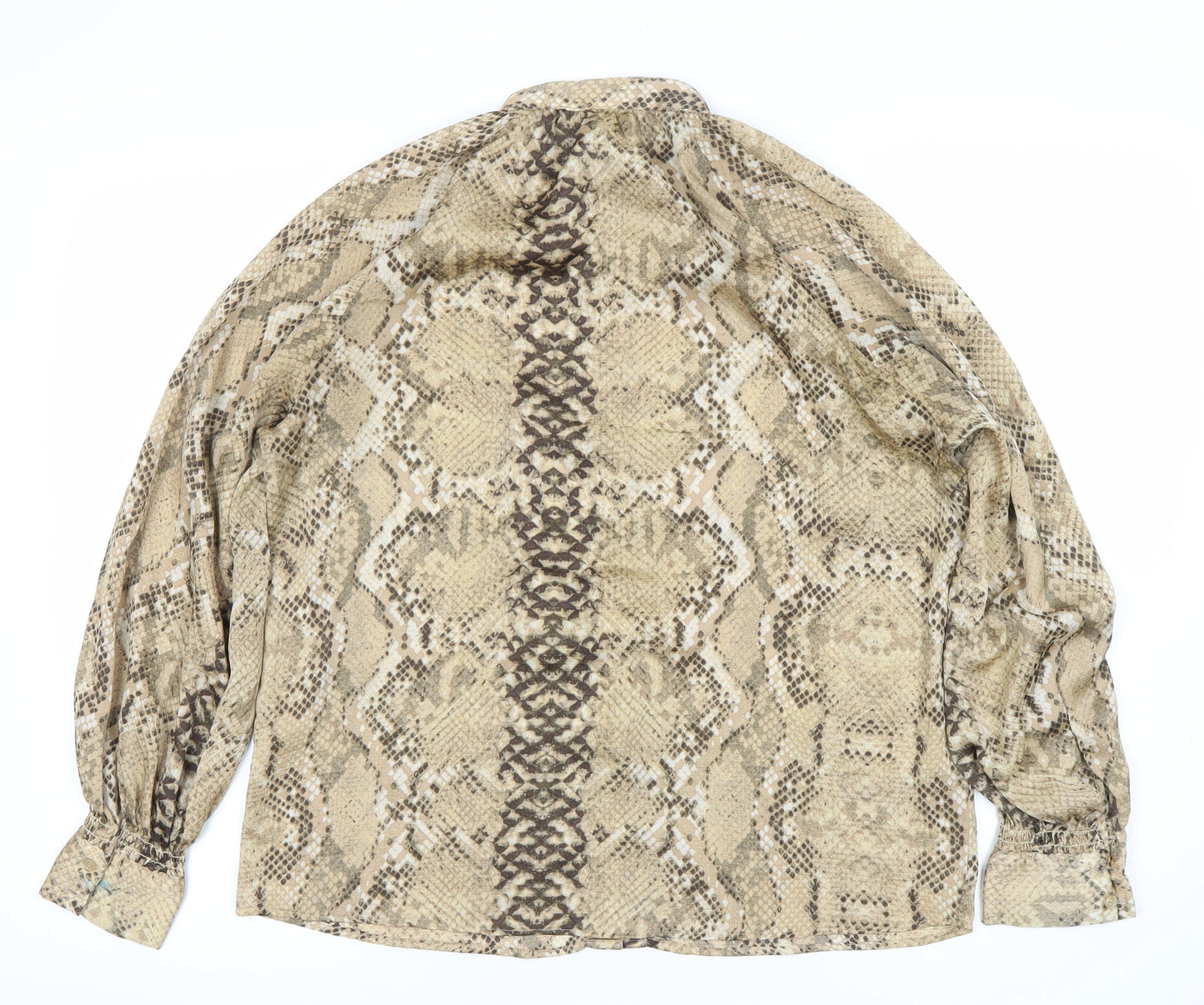 Womens UK Size 10 H&M Beige Classic Button-Up
