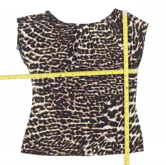Coast Womens Multicoloured Animal Print Blouse Size 10