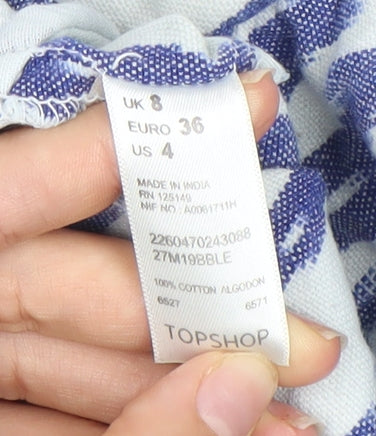 Womens UK Size 8 Topshop A-Line Woven Skirt