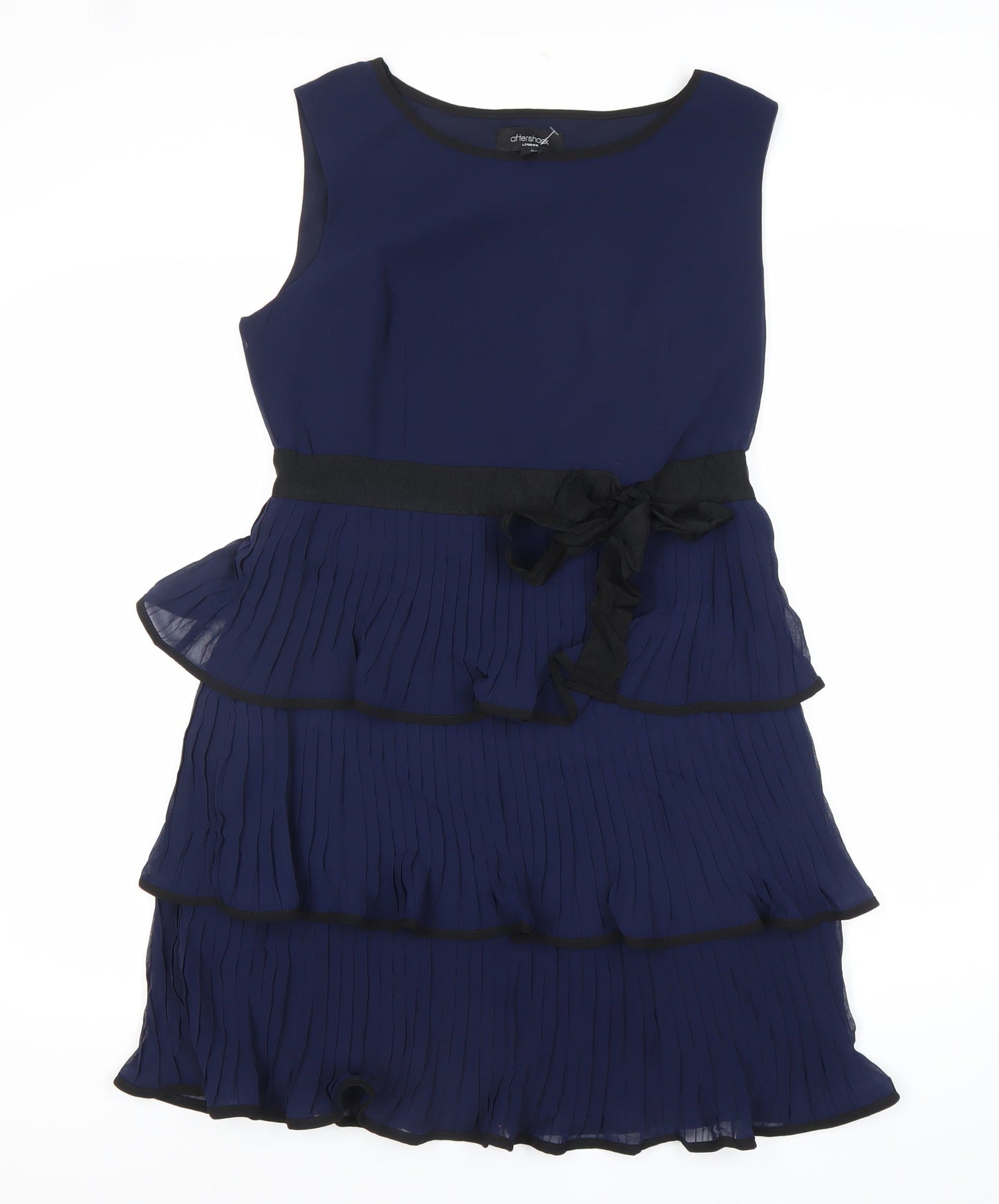 Aftershock London Women’s Blue Pleated Fit & Flare Dress Size 10