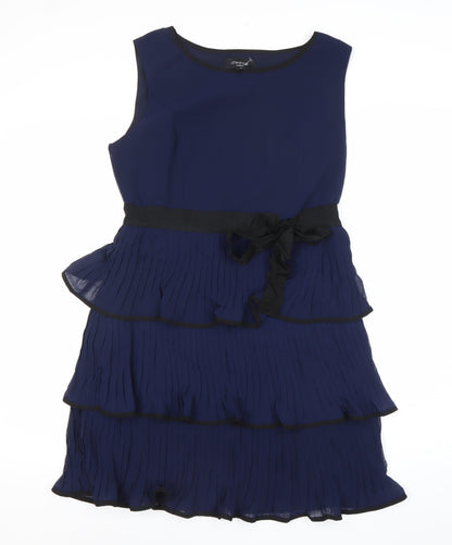 Aftershock London Women’s Blue Pleated Fit & Flare Dress Size 10