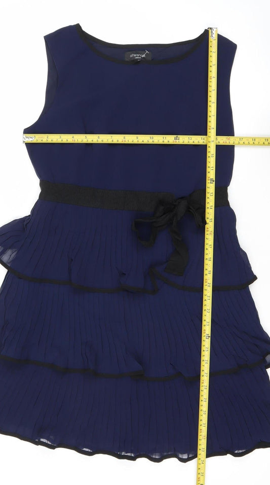 Aftershock London Women’s Blue Pleated Fit & Flare Dress Size 10