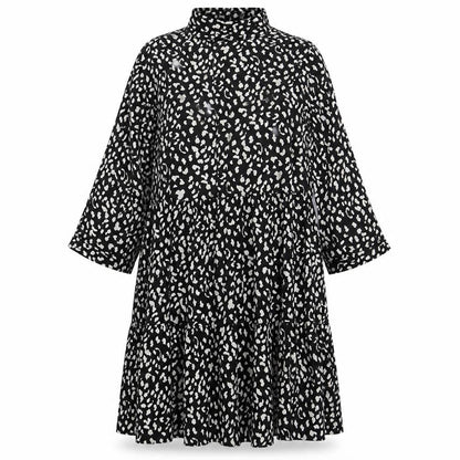 Dorothy Perkins Women Black Animal Print Shift Dress Size 12