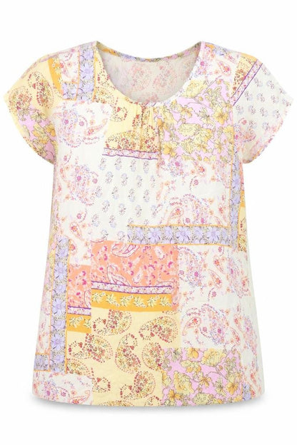 Soya Concept Womens Multicoloured Paisley Floral Tunic Blouse Size S