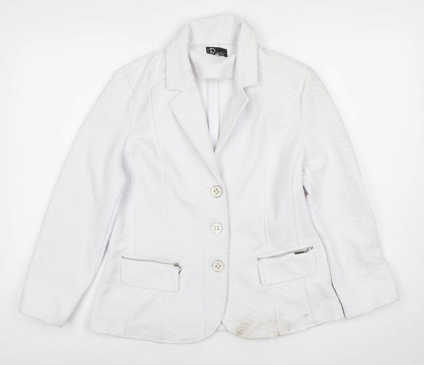 B.D.G. Dutch Womens White Blazer Jacket Size M Single Breasted