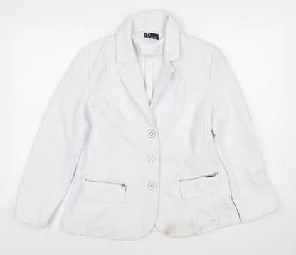 B.D.G. Dutch Womens White Blazer Jacket Size M Single Breasted
