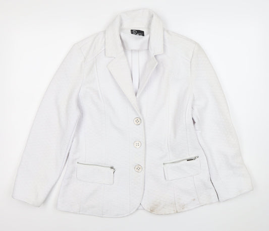 B.D.G. Dutch Womens White Blazer Jacket Size M Single Breasted