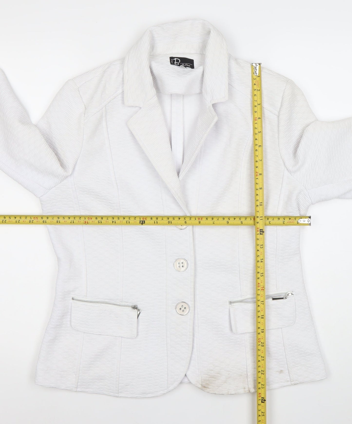 B.D.G. Dutch Womens White Blazer Jacket Size M Single Breasted