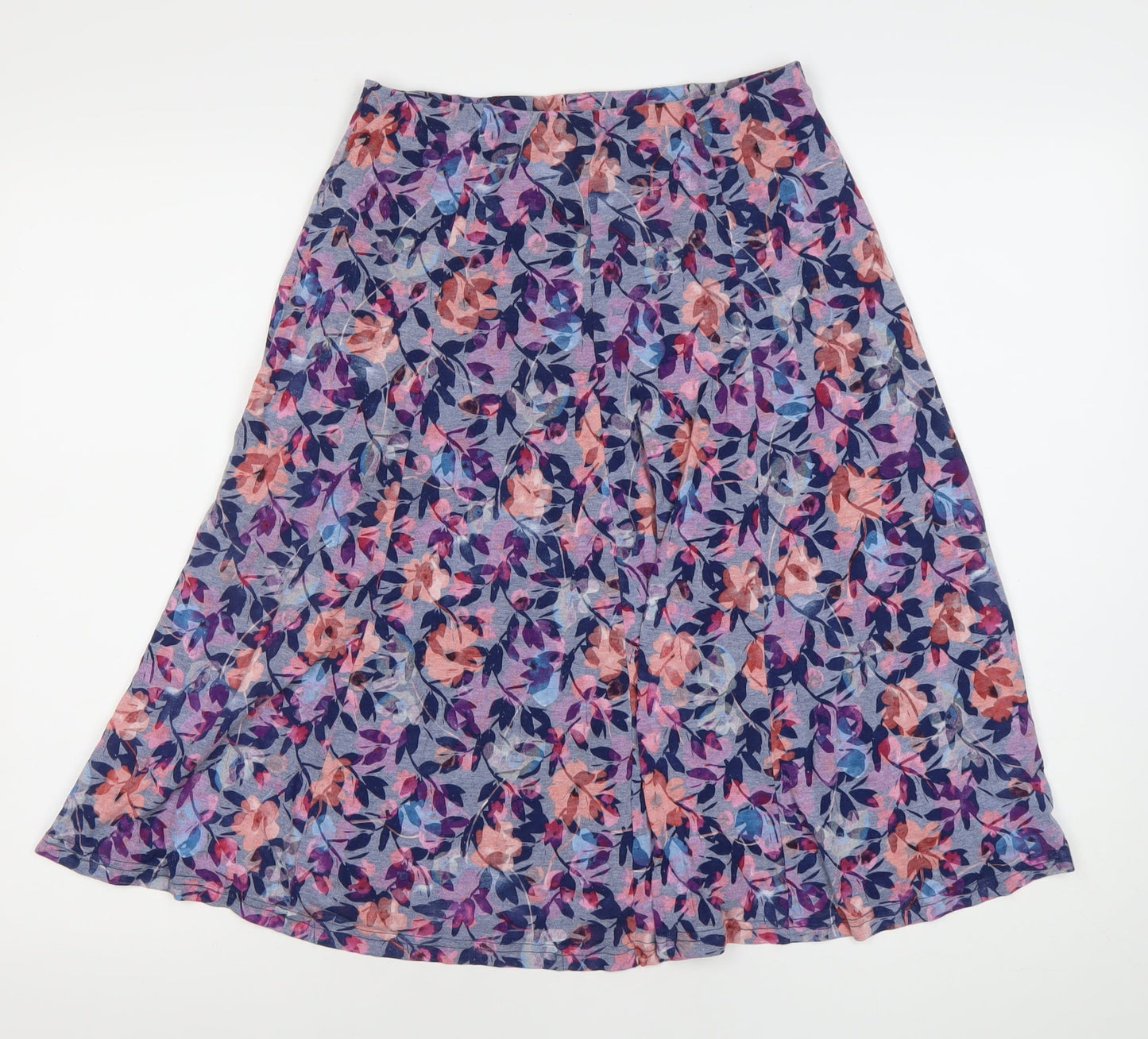 Honor Millburn Womens Multicoloured Floral A-Line Midi Skirt Size 10