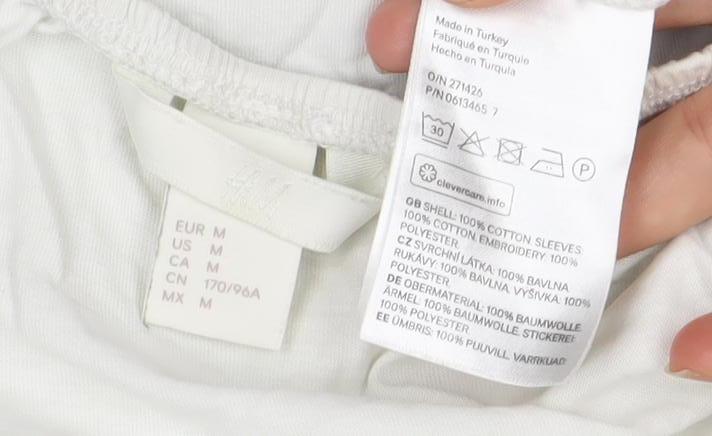 Womens UK Size 12 H&M White Bohemian Blouse