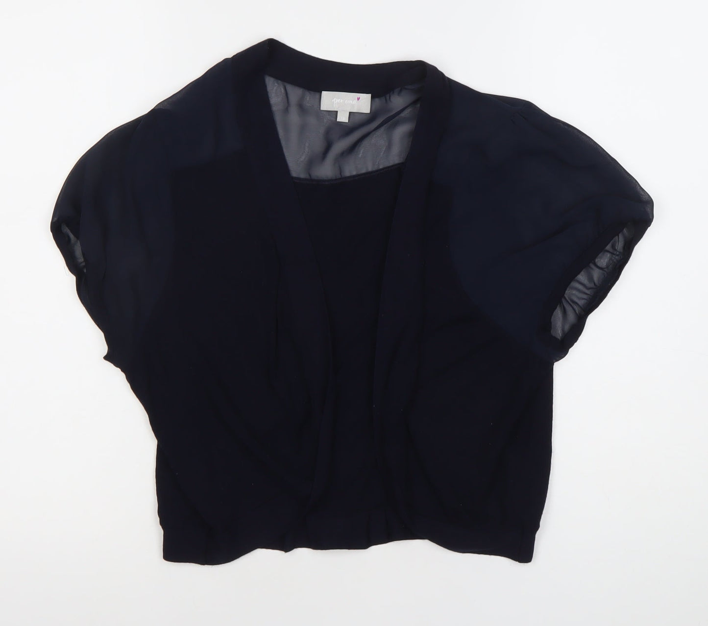 Womens UK Size 18 Marks and Spencer Black Cropped Blouse