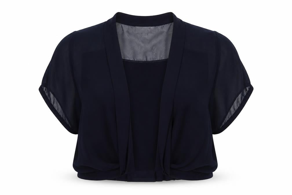 Womens UK Size 18 Marks and Spencer Black Cropped Blouse