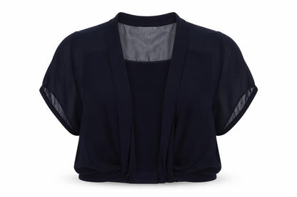 Womens UK Size 18 Marks and Spencer Black Cropped Blouse