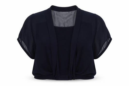 Womens UK Size 18 Marks and Spencer Black Cropped Blouse