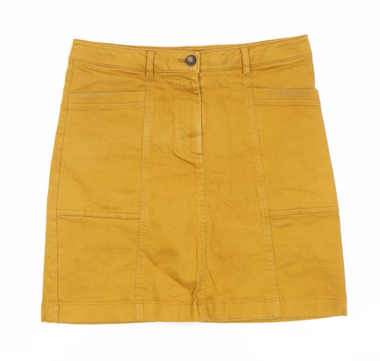 Boden Women’s Brown Cotton Stretch Short Skirt Size 12R