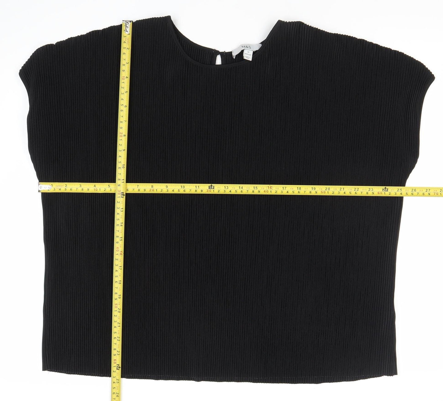Womens UK Size 10 Marks and Spencer Black Basic Blouse