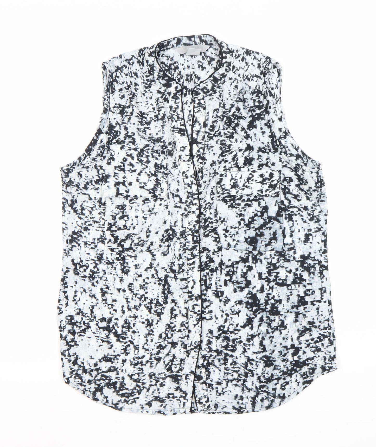 Womens UK Size 10 H&M Multicoloured Basic Button-Up