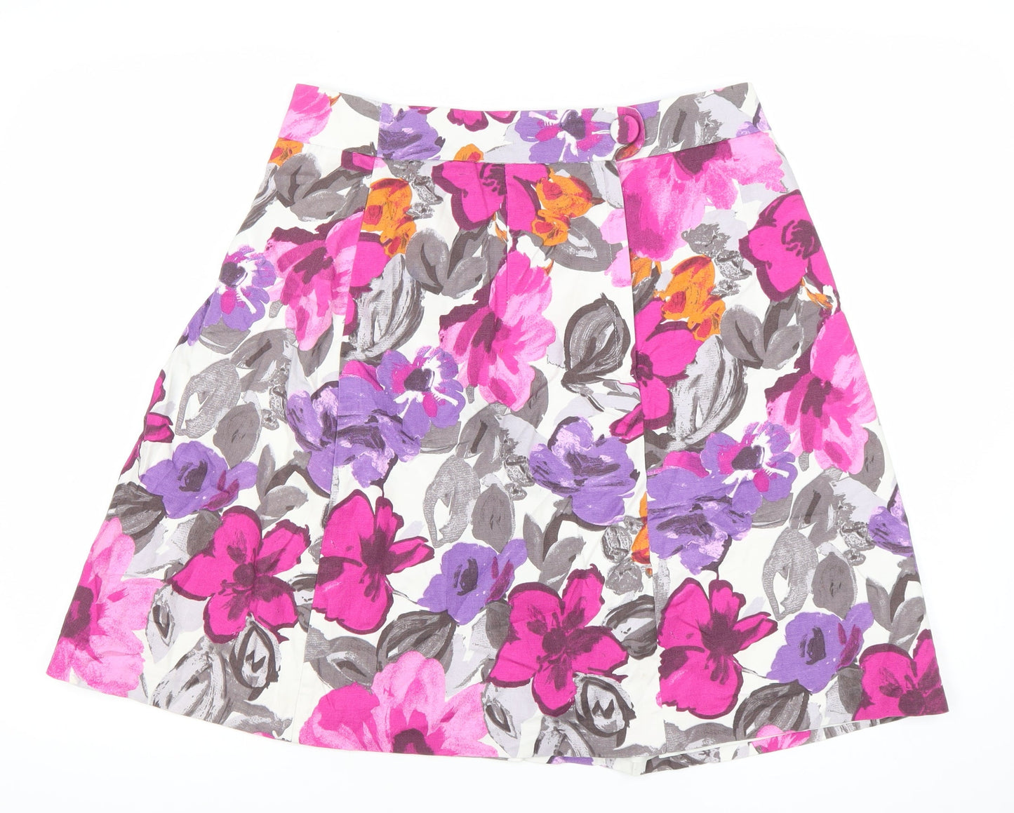H&M Women’s Multicoloured Floral A-Line Skirt Size 16