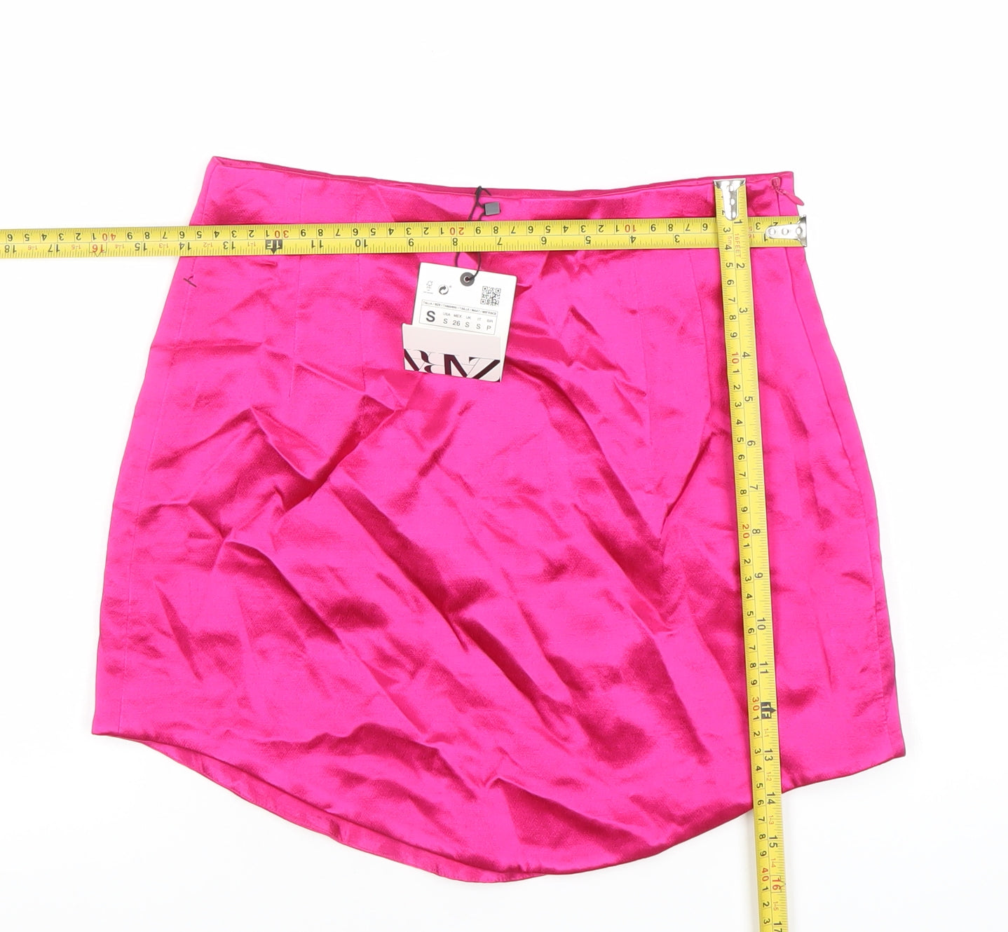 Womens UK Size S Zara Straight & Pencil Satin Skirt
