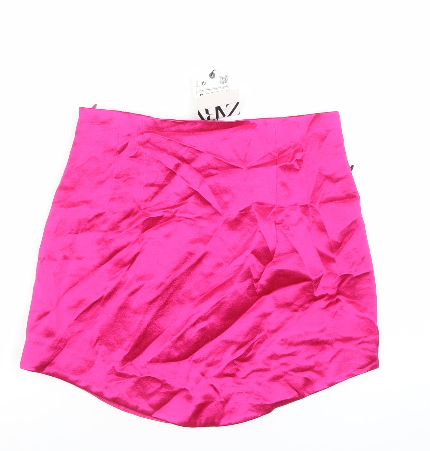 Womens UK Size S Zara Straight & Pencil Satin Skirt