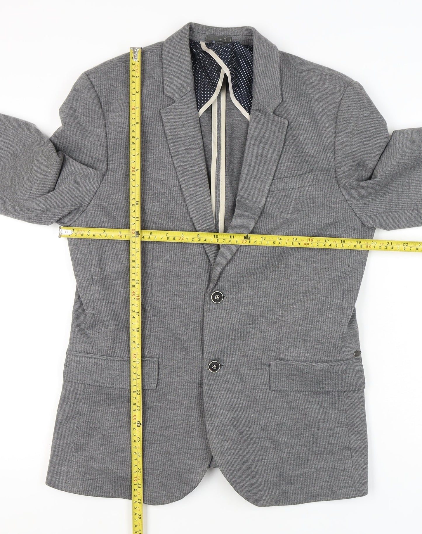 River Island Men’s Grey Blazer UK 42 Regular Fit Jacket