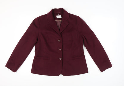 Eastex Women’s Red Size 12 Tailored Blazer Jacket Workwear