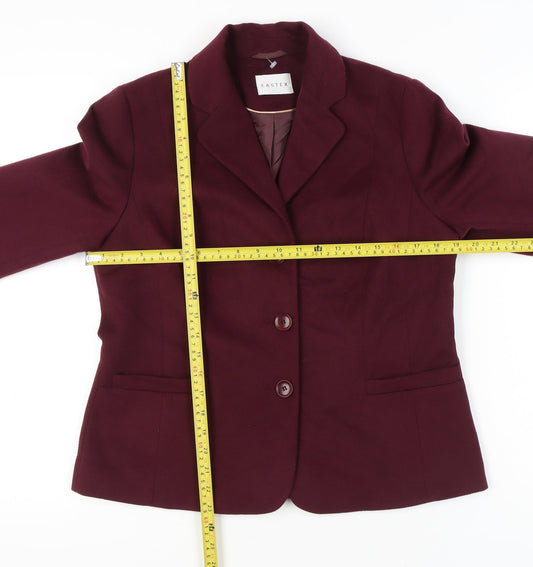 Eastex Women’s Red Size 12 Tailored Blazer Jacket Workwear