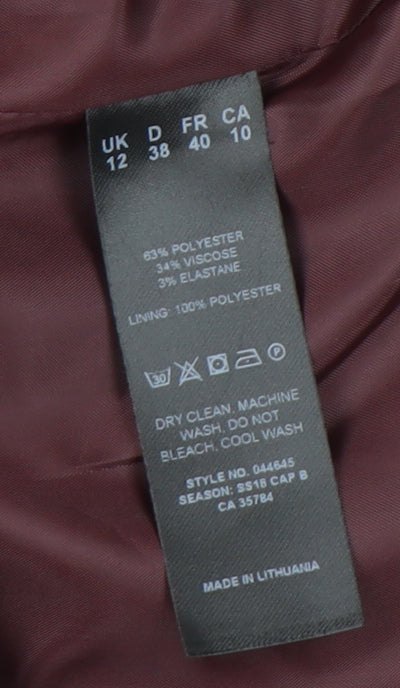 Eastex Women’s Red Size 12 Tailored Blazer Jacket Workwear