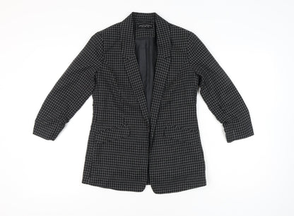 Dorothy Perkins Women’s Black Check Blazer UK 8 Tailored Jacket
