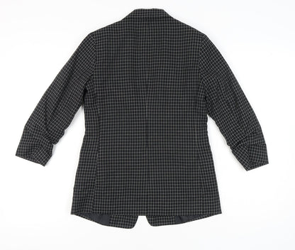 Dorothy Perkins Women’s Black Check Blazer UK 8 Tailored Jacket