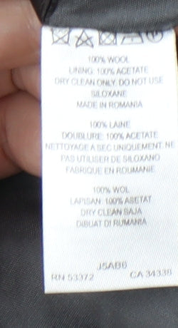 Great Plains Women Grey Wool Check Blazer XS Slim Fit Workwear