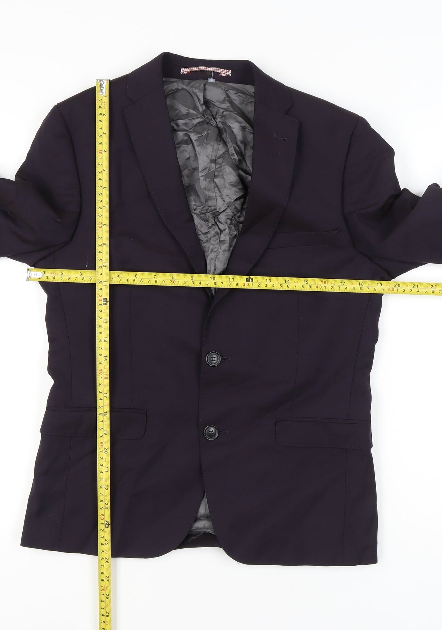 Mens UK Size 38 Ben Sherman Regular Blue Suit Jacket