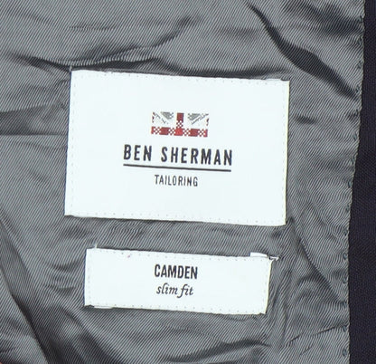 Mens UK Size 38 Ben Sherman Regular Blue Suit Jacket