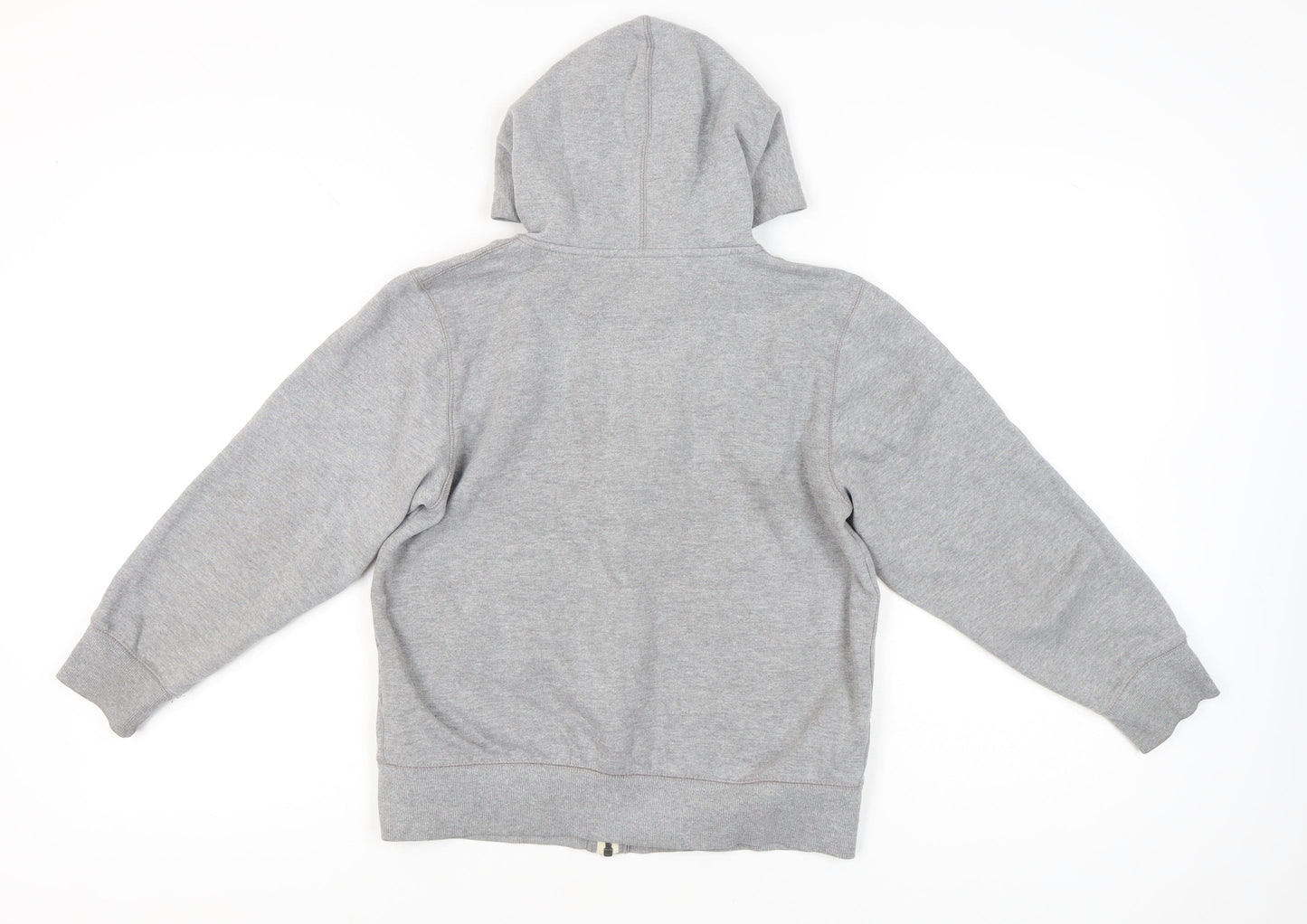 Converse Girls Grey Full Zip Hoodie 12-13 Years Cotton Blend Regular Fit