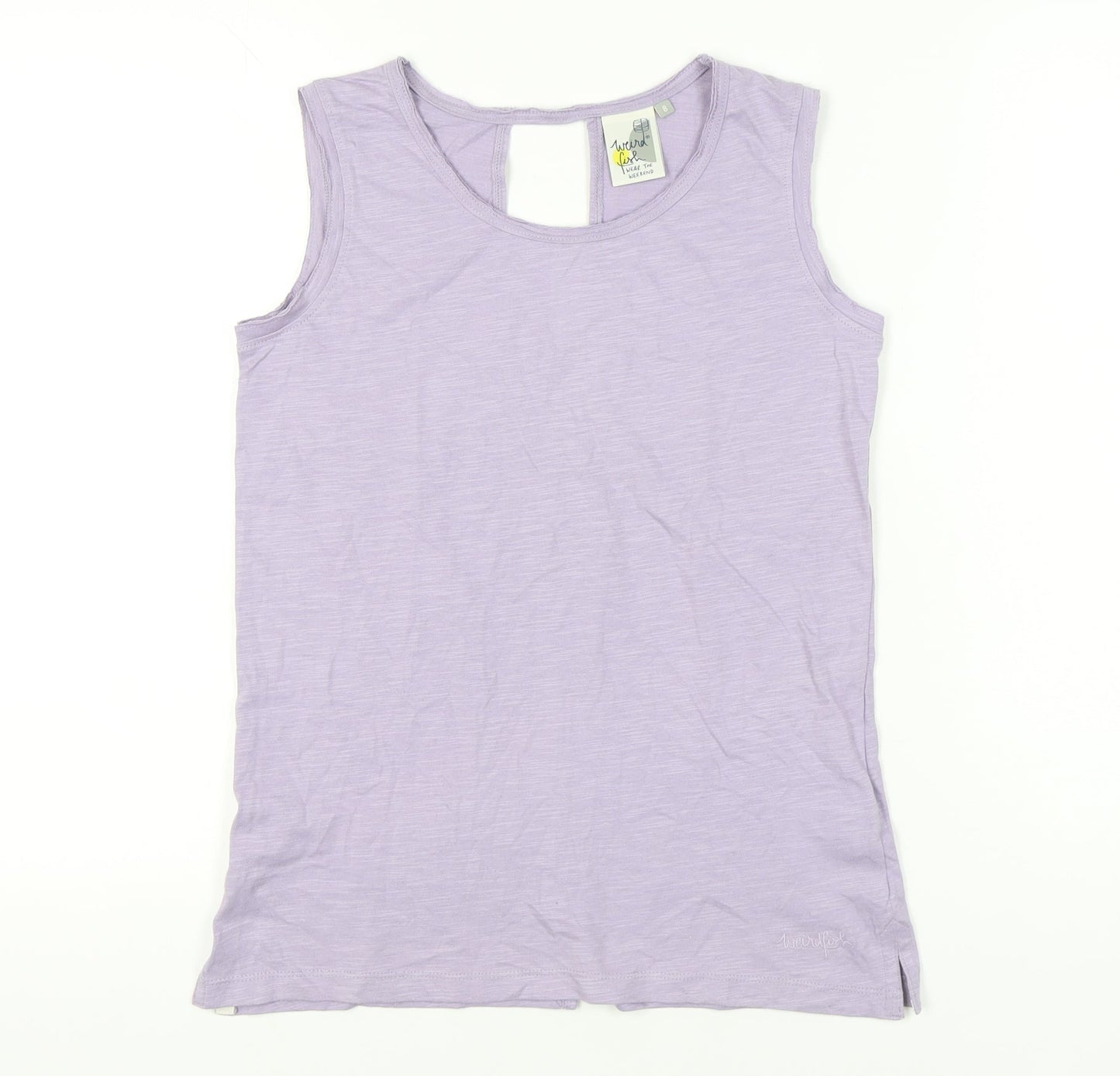 Womens UK Size 8 Weird Fish Purple Basic Tank