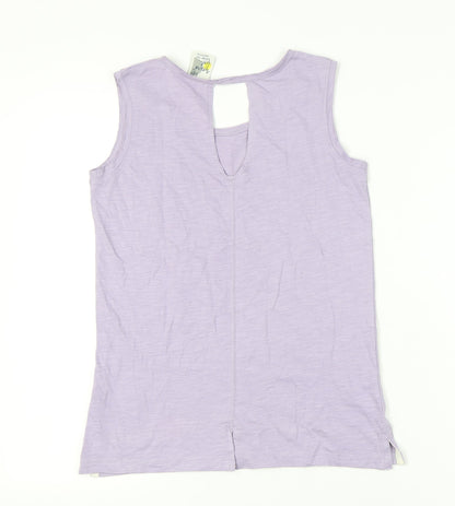 Womens UK Size 8 Weird Fish Purple Basic Tank