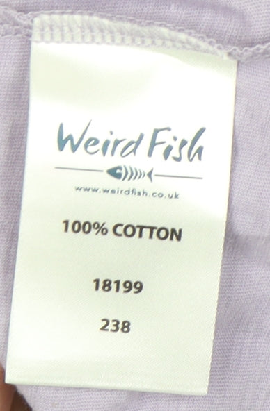 Womens UK Size 8 Weird Fish Purple Basic Tank