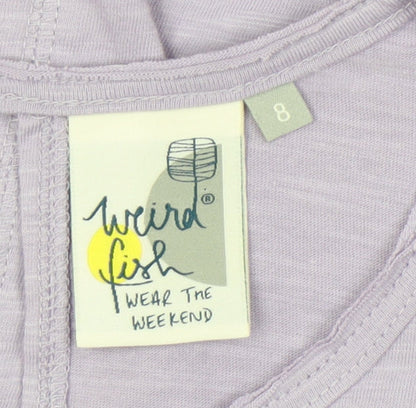 Womens UK Size 8 Weird Fish Purple Basic Tank
