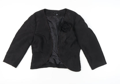 Marks & Spencer Women’s Black Size 10 Shawl Collar Suit Jacket