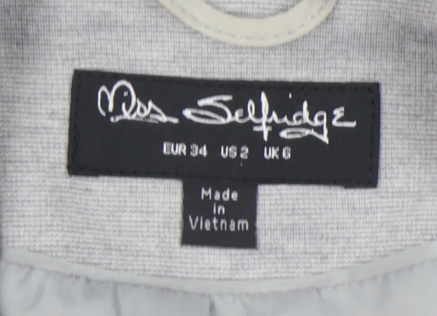 Miss Selfridge Women’s Grey Blazer Jacket UK 6 Tailored Workwear