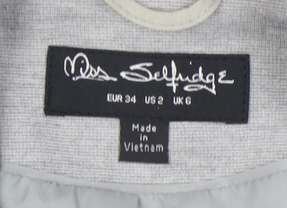 Miss Selfridge Women’s Grey Blazer Jacket UK 6 Tailored Workwear